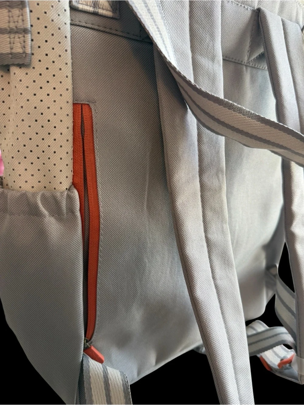 thirty-one Gray, White and Orange Trim Backpack